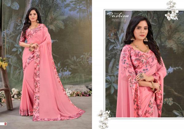 Shravya Rose Queen Fancy Chiffon Saree